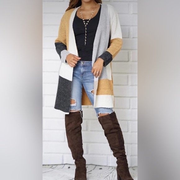 Pink Diamondback Womens Size Medium Color Block Sweater Cardigan - Picture 1 of 7